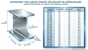 hea çelik profil ölçüleri